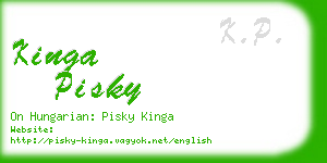 kinga pisky business card